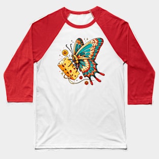 Cheese butterfly cheese lover Baseball T-Shirt